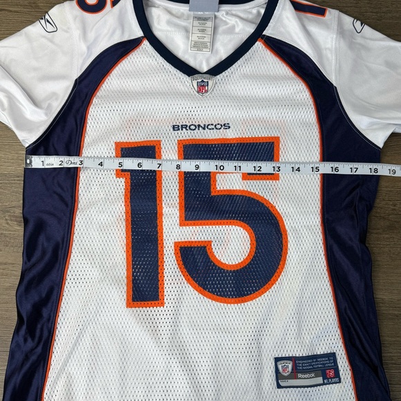 NFL Women’s Denver Broncos Jersey, Tim Tebow #15, Navy White Orange, size Small - Picture 4 of 7